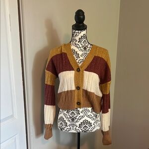 Colorblock Cardigan Sweater